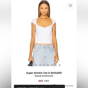 NWT Good American Super Stretch Tee in White